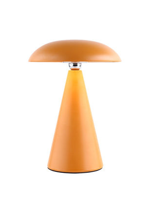 Bureaulamp Mush LED op accu mat oker, afneembare kap