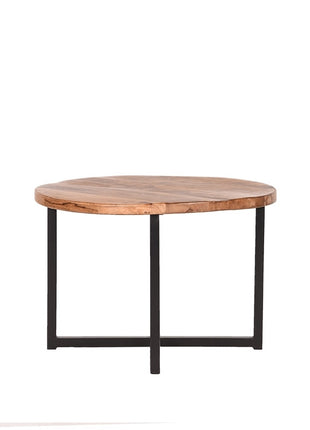 Bijzettafel Dex - Rough - Mangohout - Rond - 60 cm
