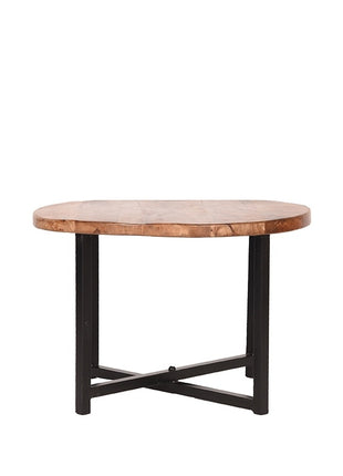 Bijzettafel Dex - Rough - Mangohout - Rond - 60 cm