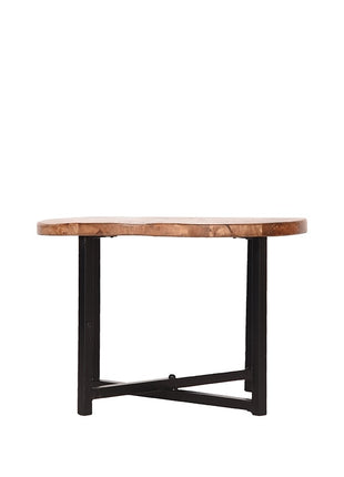 Bijzettafel Dex - Rough - Mangohout - Rond - 60 cm