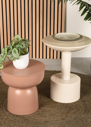 Bijzettafel Rif - Naturel - Metaal