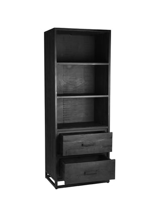 Boekkast Chili - Zwart - Mangohout