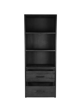 Boekkast Chili - Zwart - Mangohout