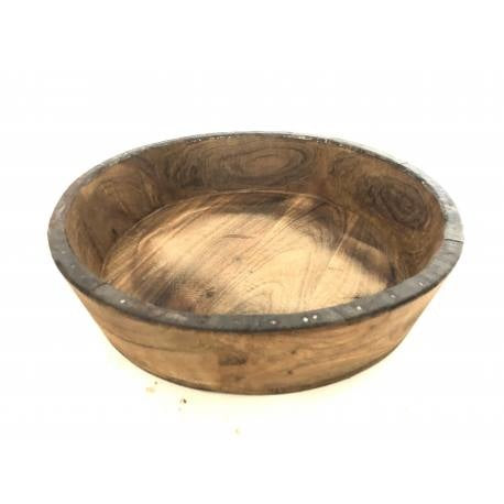 Bowl teak hout  28 cm