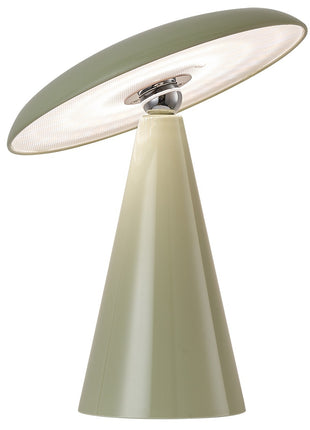 Bureaulamp Mush LED op accu groen, afneembare kap wb