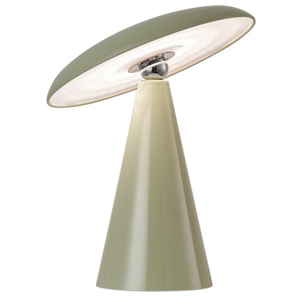 Bureaulamp Mush LED op accu groen, afneembare kap wb
