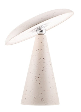 Bureaulamp Mush LED op accu mat white dots, afneembare kap
