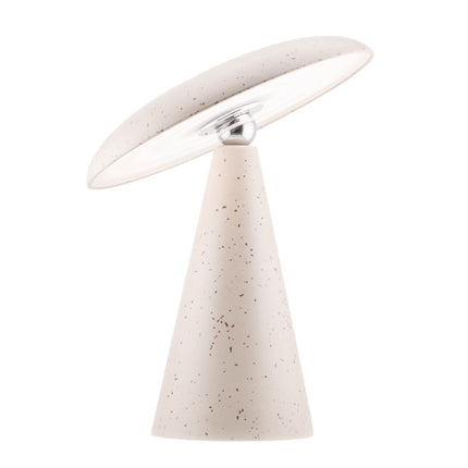 Bureaulamp Mush LED op accu mat white dots, afneembare kap
