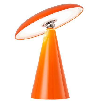 Bureaulamp Mush LED op accu oranje, afneembare kap