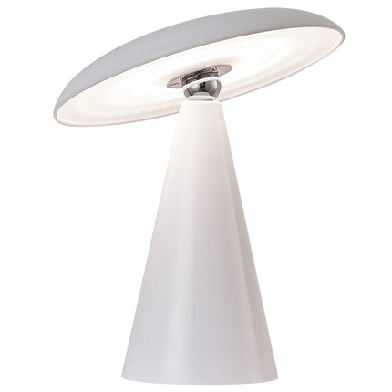 Bureaulamp Mush LED op accu wit, afneembare kap wb