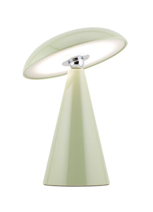 Bureaulamp Mushie LED op accu groen, afneembare kap