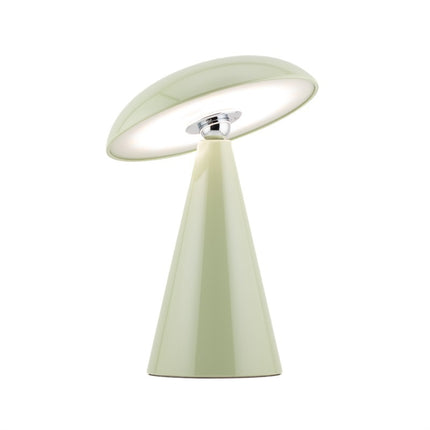 Bureaulamp Mushie LED op accu groen, afneembare kap