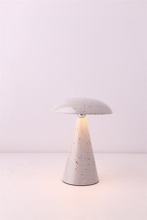 Bureaulamp Mushie LED op accu white dots, afneembare kap