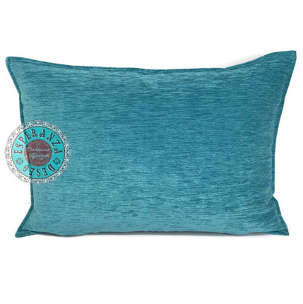 Turquoise kussenhoes 50x70cm