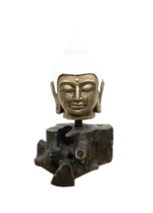 Ornament Boeddha hoofd teak S