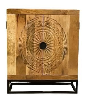 Cabinet carving 2-d. naturel