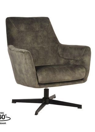 LABEL51 Fauteuil Toby - Hunter - Velours