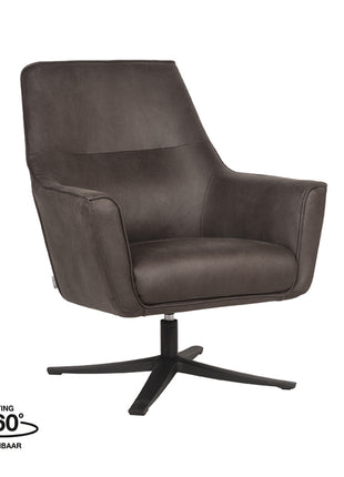 Fauteuil Tod - Antraciet - Microfiber
