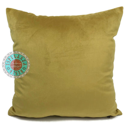 Velvet kussen oker 45 x 45