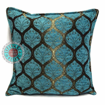 Honingraat turquoise kussenhoes/cushion cover ± 45x45cm