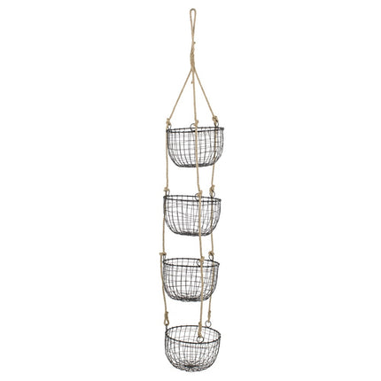 Draadmand set van 4 medium met touw