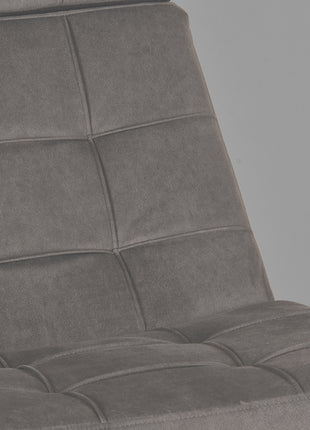 Fauteuil Alvar - Antraciet - Cosmo - Incl. Hocker