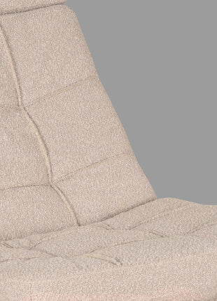 LABEL51 Fauteuil Alvar - Naturel - Boucle - Incl. Hocker