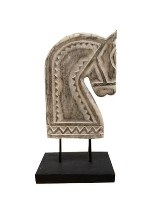 Ornament Paardenhoofd whitewash