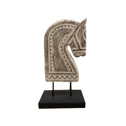 Ornament Paardenhoofd whitewash