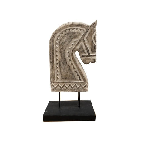 Ornament Paardenhoofd whitewash