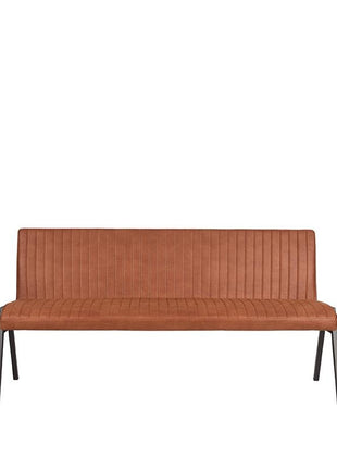 LABEL51 Eetkamerbank Matz - Cognac - Microfiber - 175 cm