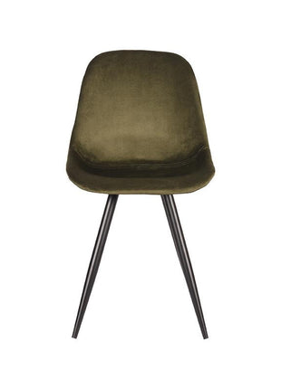 LABEL51 Eetkamerstoel Capri - Army green - Fluweel