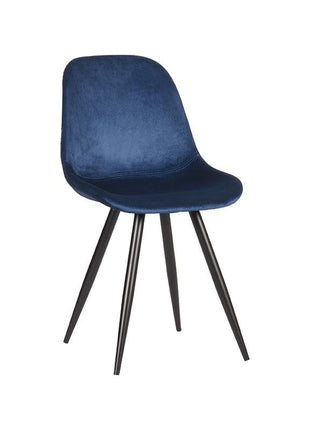 Eetkamerstoel Capri - Blauw - Fluweel
