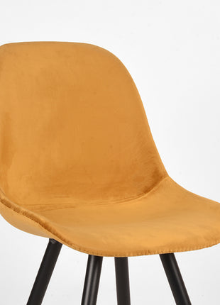 LABEL51 Eetkamerstoel Capri - Oker - Fluweel