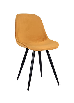 LABEL51 Eetkamerstoel Capri - Oker - Fluweel