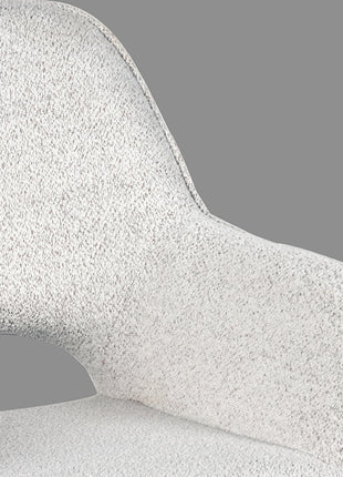 LABEL51 Eetkamerstoel Fer - Wit - Boucle