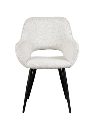 LABEL51 Eetkamerstoel Fer - Wit - Boucle
