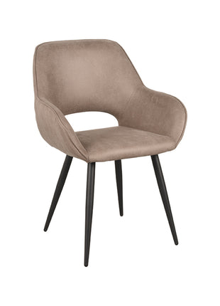 Eetkamerstoel Fer - Taupe - Micro Suede