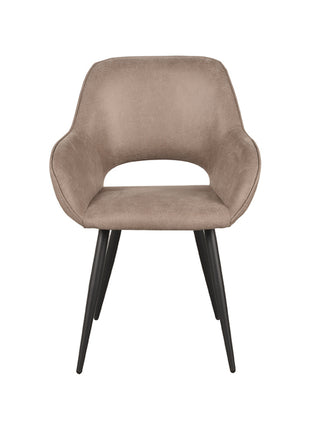 Eetkamerstoel Fer - Taupe - Micro Suede