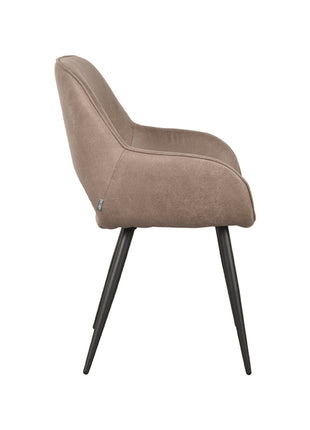 Eetkamerstoel Fer - Taupe - Micro Suede