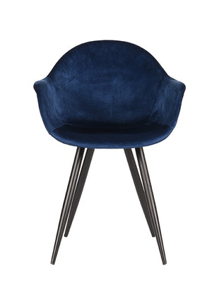 LABEL51 Eetkamerstoel Forli - Blauw - Fluweel