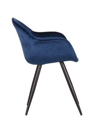 LABEL51 Eetkamerstoel Forli - Blauw - Fluweel