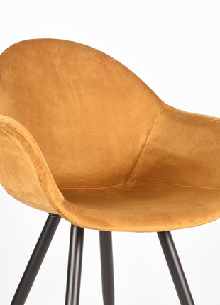 Eetkamerstoel Forli - Oker - Fluweel