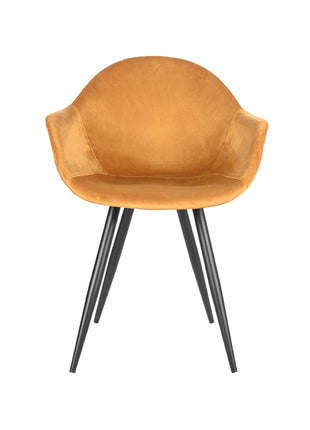 Eetkamerstoel Forli - Oker - Fluweel