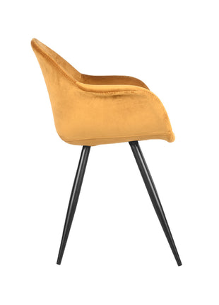 Eetkamerstoel Forli - Oker - Fluweel