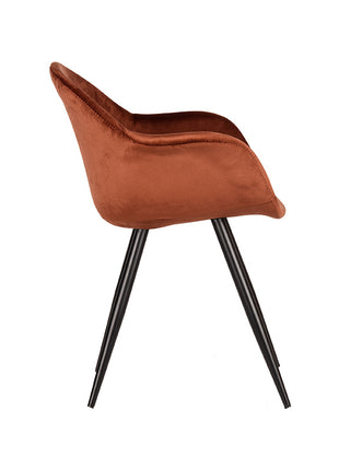 Eetkamerstoel Forli - Rust - Fluweel