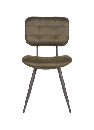 LABEL51 Eetkamerstoel Gus - Army green - Microfiber
