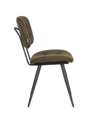 Eetkamerstoel Gus - Army green - Microfiber