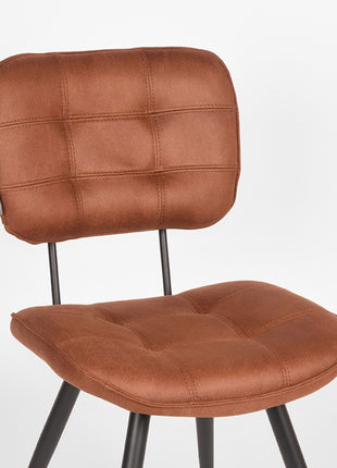 LABEL51 Eetkamerstoel Gus - Cognac - Microfiber