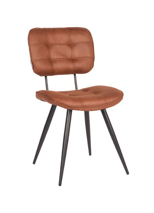 LABEL51 Eetkamerstoel Gus - Cognac - Microfiber